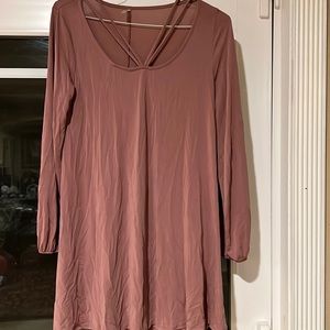 Mittoshop Women’s long sleeve large size short dress